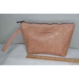New French Connection Wristlet‎ Handbag/Clutch Reptile Print Tan